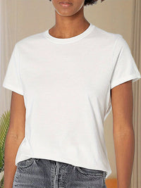 Casual Women's Round Neck Short Sleeve Sports Pure Cotton T-shirt - image 2