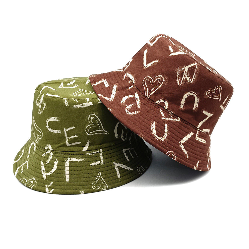 Love Letter Pattern Digital Printing Bucket Hat - image 5