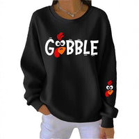 Women's Christmas Print Round Neck Sweater - image 4