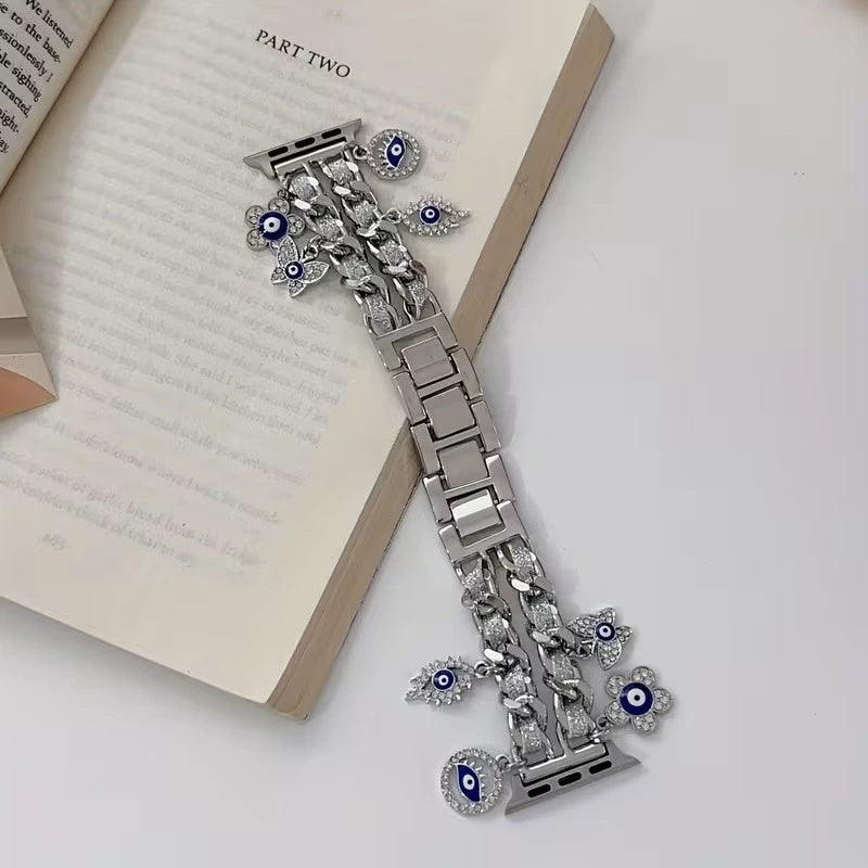 Denim Chain Charm Band Compatible with Apple Watch