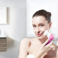 Facial Cleansing Brush Waterproof Face Spin Cleaning Brush With 5 Brush Heads - image 5