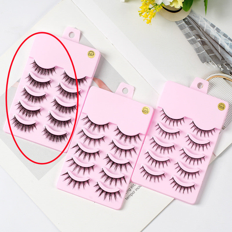 5 Pairs Natural Wispy Manga False Lashes