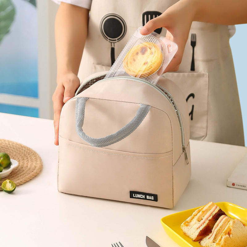 Solid Color Thickened Insulated Lunch Tote Bag, Portable Thermal Cooler Lunch Bag, Reusable Waterproof Food Carrier Bag, Leakproof Lunch Container Bag For Office Workers Students Picnic Travel - image 6
