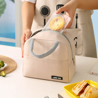 Solid Color Thickened Insulated Lunch Tote Bag, Portable Thermal Cooler Lunch Bag, Reusable Waterproof Food Carrier Bag, Leakproof Lunch Container Bag For Office Workers Students Picnic Travel - image 6