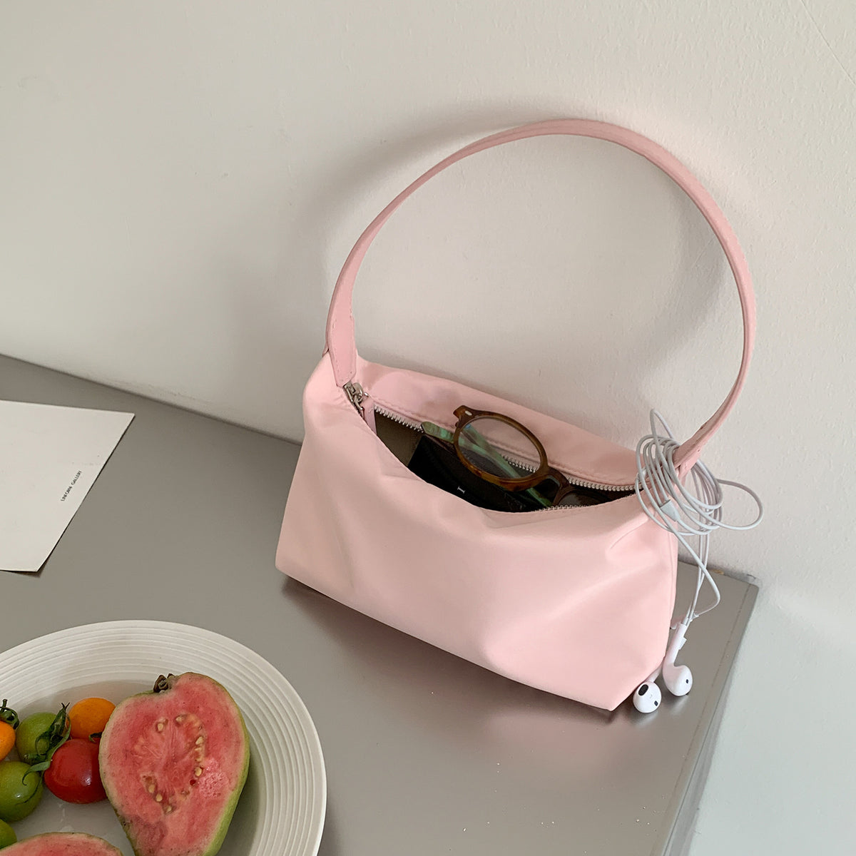 Minimalist Nylon Small Square Shoulder Bag - image 10