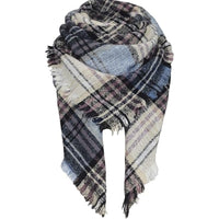 Women's Oversized Plaid Blanket Scarf, Square Shawl Wrap - image 1