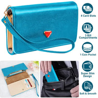 Cartera de mano con correa de muñeca, 4 tarjetas y monedero - image 2