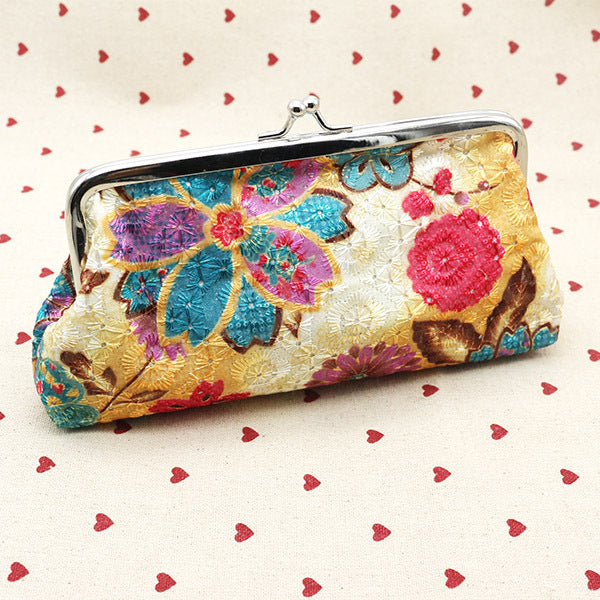 Embroidered Fabric Long Wallet - image 4