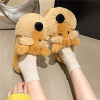 Cartoon Dog Plush House Slippers - image 4