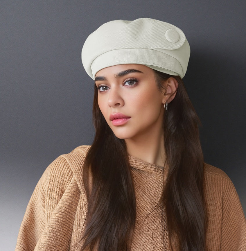 The High-end Button Beret Makes Your Face Look Smaller - image 3