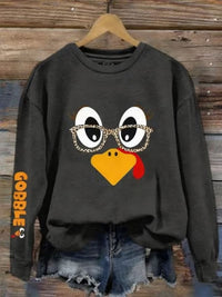 Women's Crew Neck Animal Print Sweatshirt - image 9