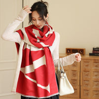 Female Versatile Fashion Thickened Warm Cashmere Scarf - image 4