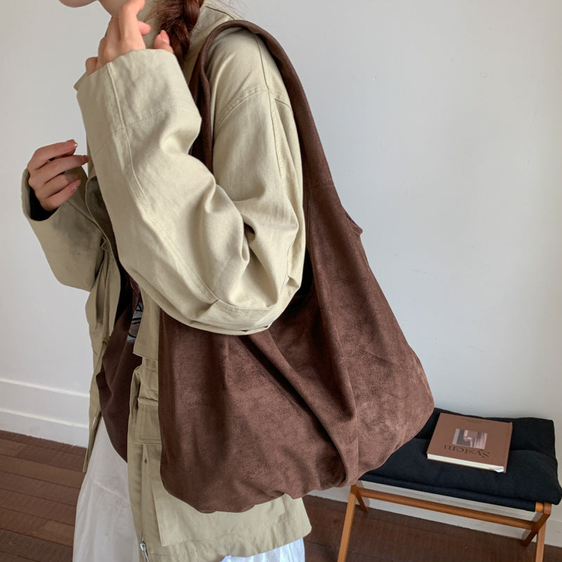 Suede Pleated Cloud Bag - image 2