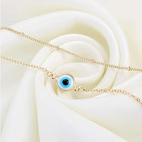 Dainty 14K Gold Filled Evil Eye Layered Bracelet - image 4