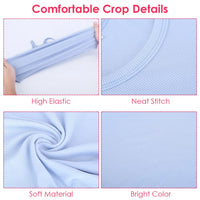Women's 3 Pack Ribbed Crop Tank Tops, Sleeveless Round Neck Basic Cami Crop Tops - image 5