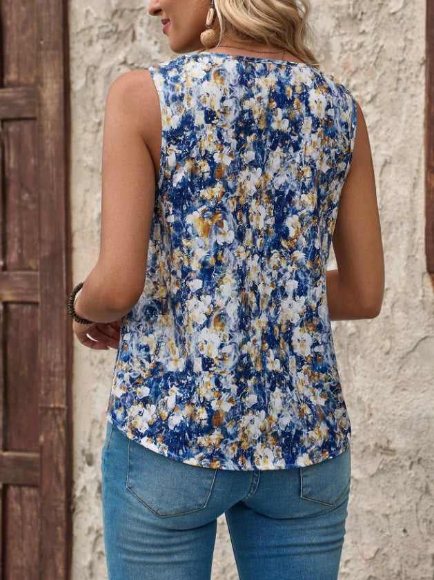 Women's V-Neck Casual Sleeveless Summer Top Vest Shirt - image 2