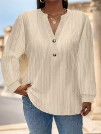 Women's Solid Color Long Sleeved Shirt - image 2
