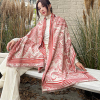 Female Versatile Fashion Thickened Warm Cashmere Scarf - image 11