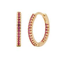 Ear cuffs de aro con circonitas multicolor - image 3