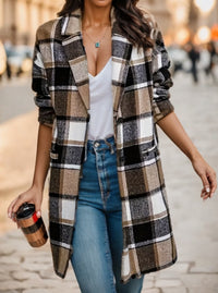Women's Casual Hooded Plaid Jacket - image 1