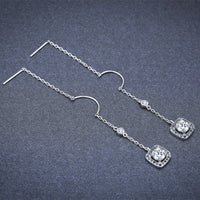 Long Zircon Drop Earrings - image 5