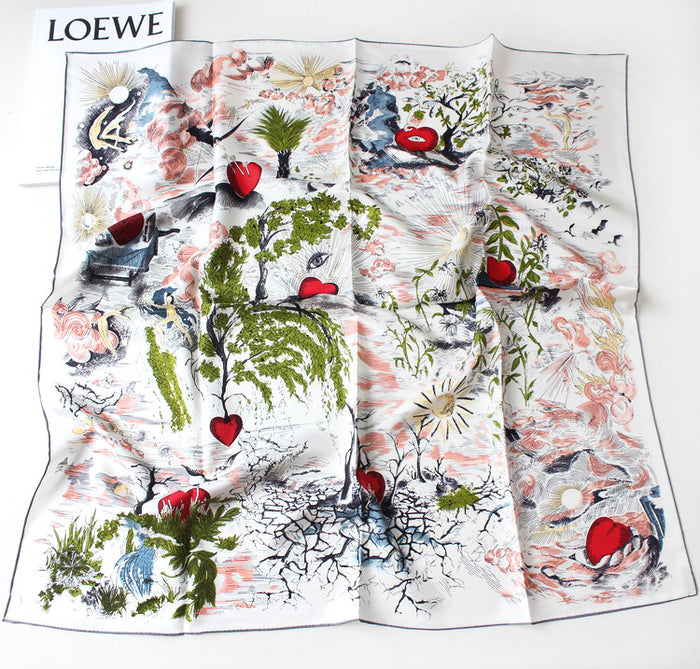 Sweet Floral Silk Scarf