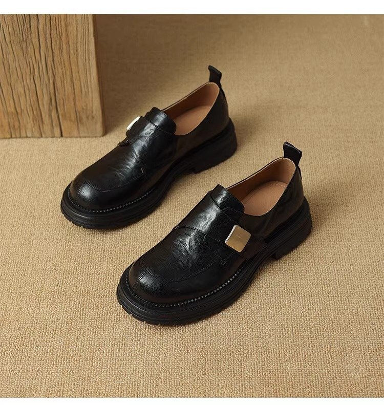 Women's Chunky Sole Hook-and-Loop Loafers