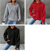 Women's Loose Fitting Hooded Long Sleeved Sweatshirt - image 12
