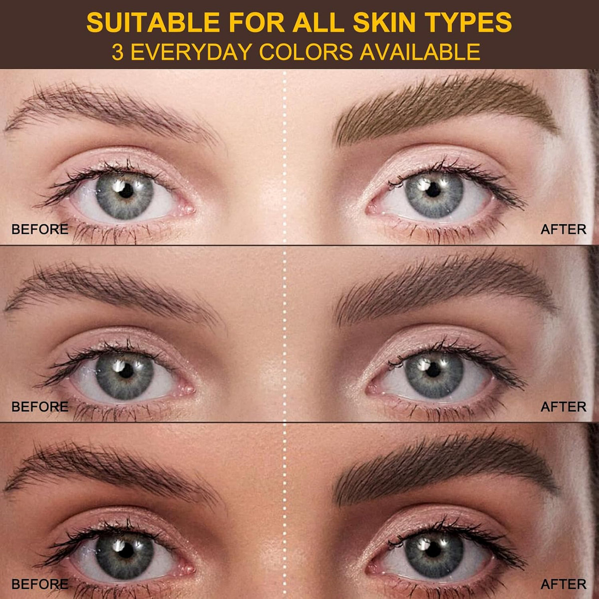 Microblading Eyebrow Pencil ,2-in-1 Dual-Ended Eyebrow Pen With 2-Fork-Tip ,Waterproof Eyebrow Pen - image 4