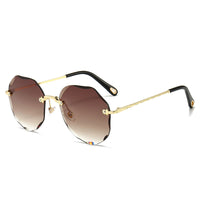 Polygon Rimless Sunglasses - image 4