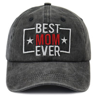 Best Mom Ever Embroidered Baseball Cap, Vintage Washed - image 3