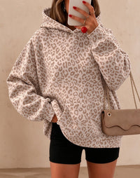 Women's Leopard Print Fleece-Lined Hoodie - image 6