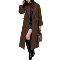 Women's Retro Long Wool Coat - image 5