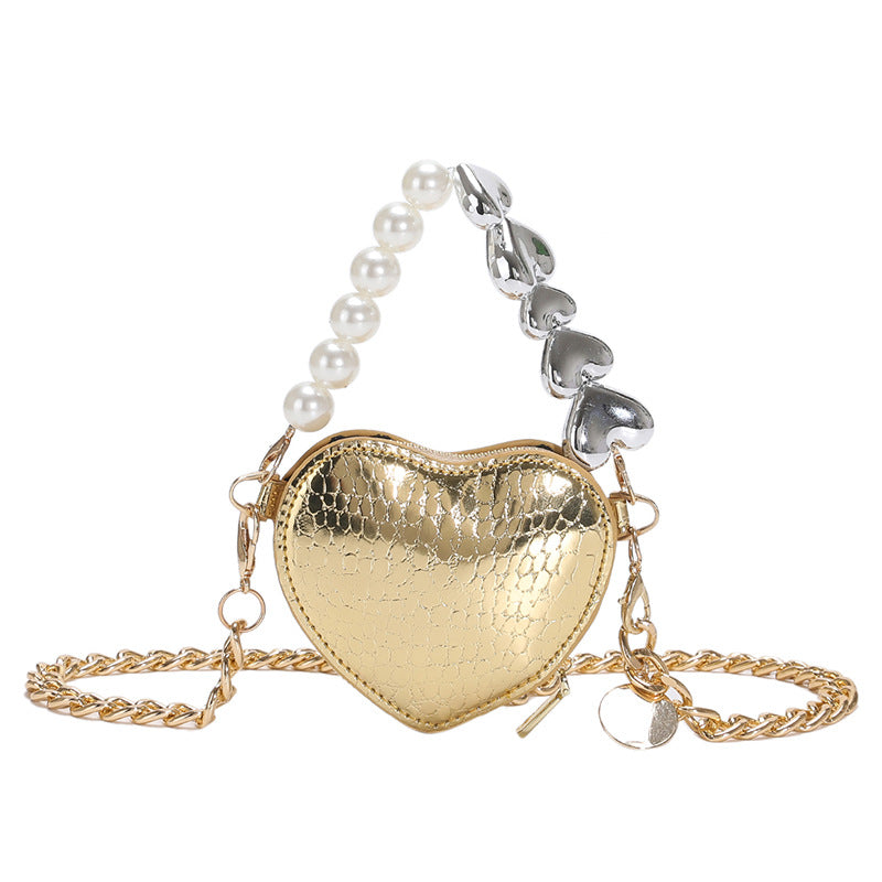 Mini Pearl Heart Chain Bag - image 12