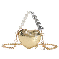 Mini Pearl Heart Chain Bag - image 12