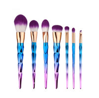 7-Piece Diamond Handle Makeup Brush Set - image 1