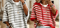 Womens Knitted New-Style Hooded Drawstring Sweater - image 10