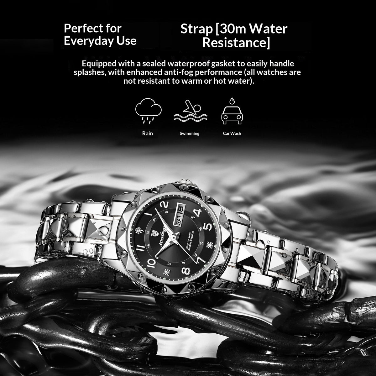 Women's Waterproof Luminous Dual Calendar Watch - image 2