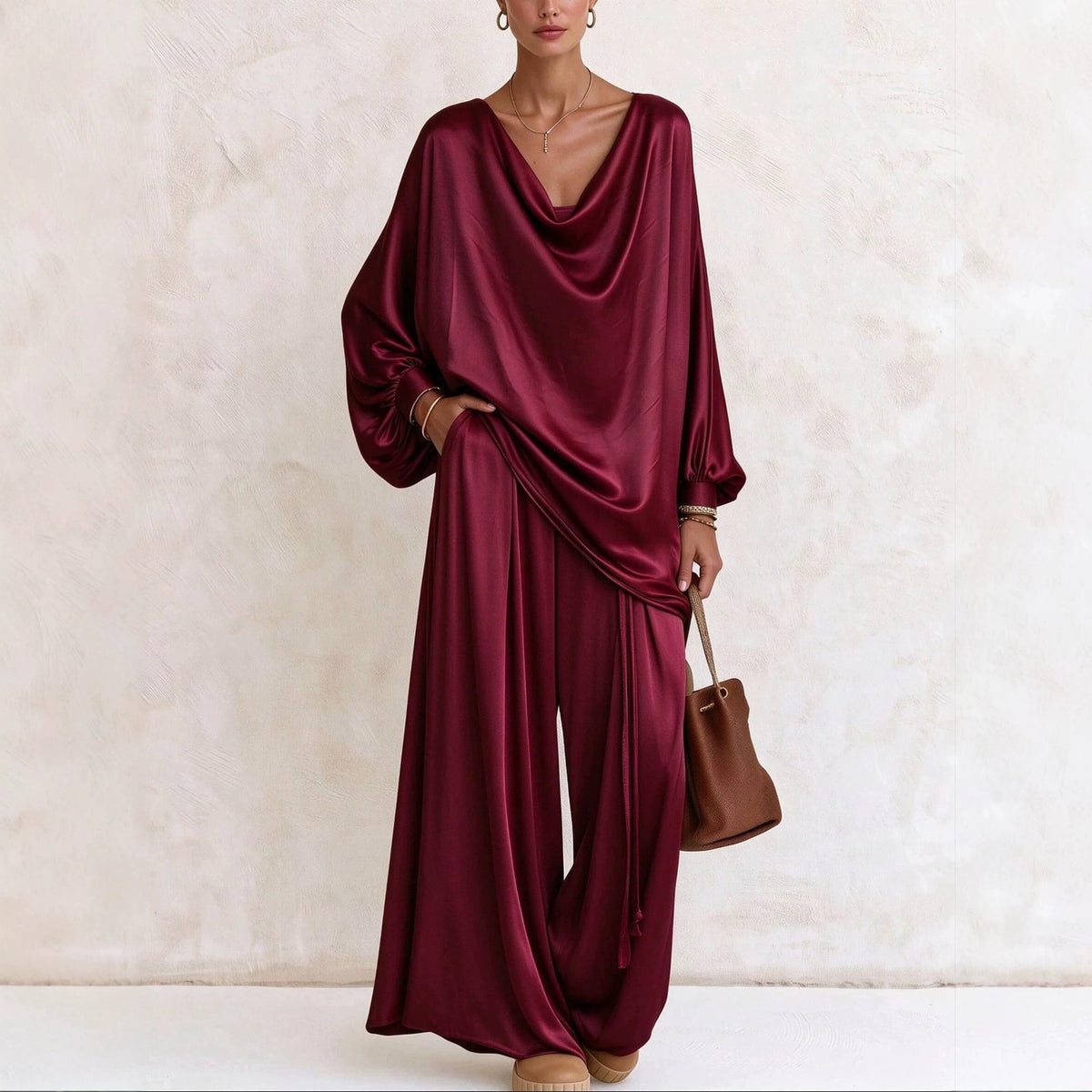 Women's Wide Leg Pants Two-Piece Set - image 4