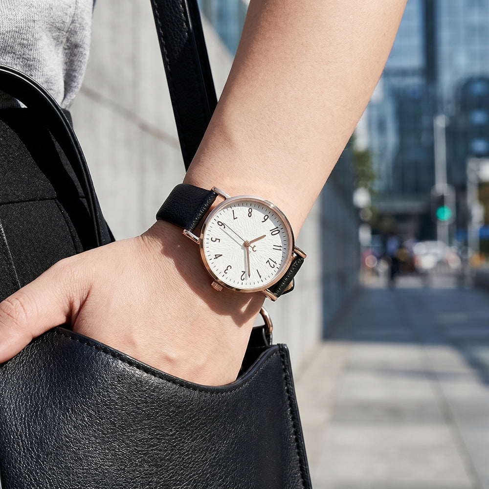 Casual Leather Strap Quartz Watch - image 8