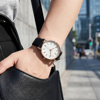 Casual Leather Strap Quartz Watch - image 8