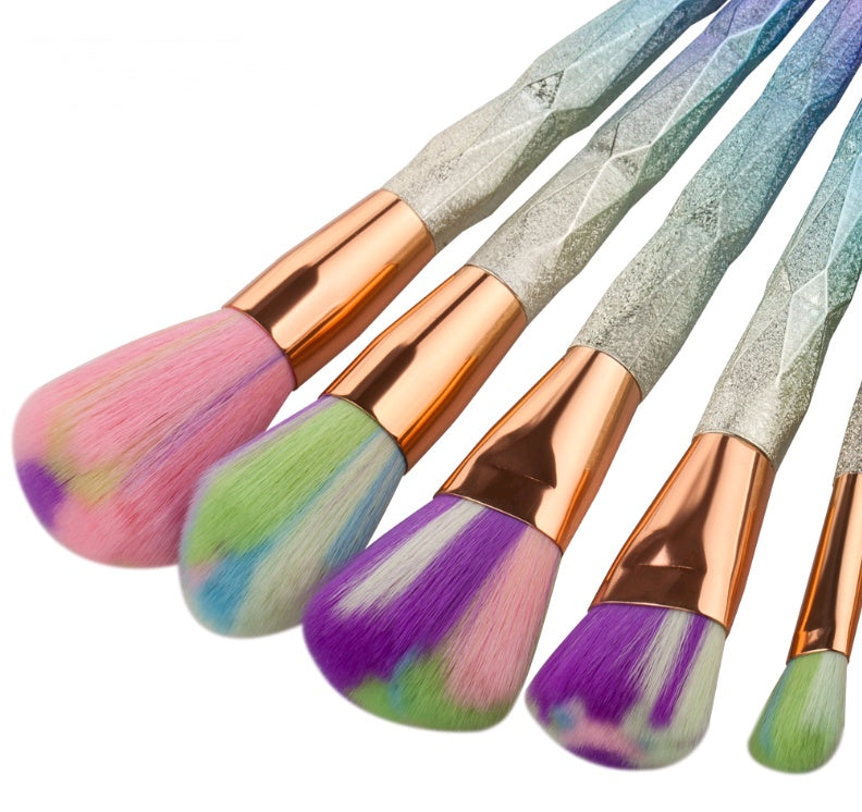 7-Piece Diamond Handle Makeup Brush Set - image 6