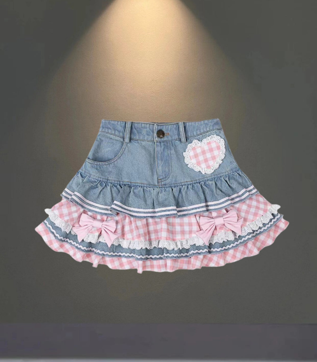 Women's Pleated Denim Skirt - image 7