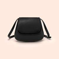 Vegan Leather Saddle Crossbody Bag - image 2