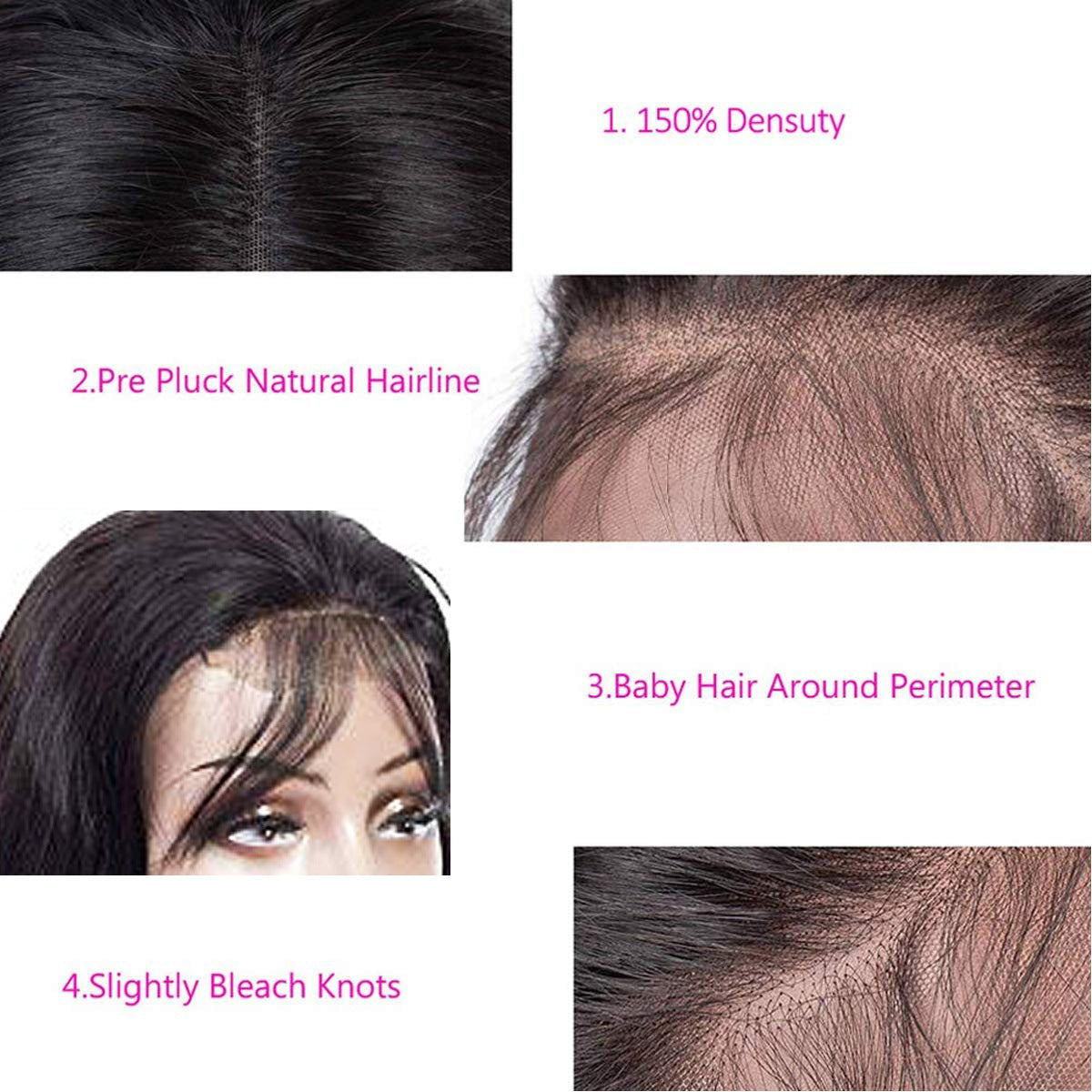 Natural Black Human Hair Lace Front Wig - image 5