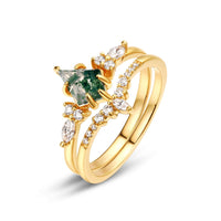 Natural Moss Agate Ring - image 9