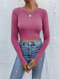 Women's Round Neck Pullover Casual Long Sleeve T-shirt Top - image 7