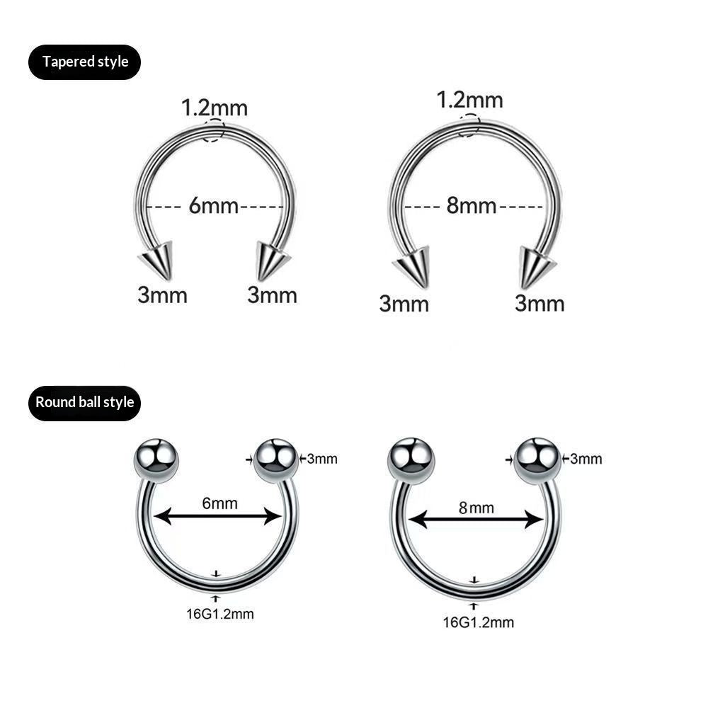 Basic C-Shaped Hoop Earrings - image 4