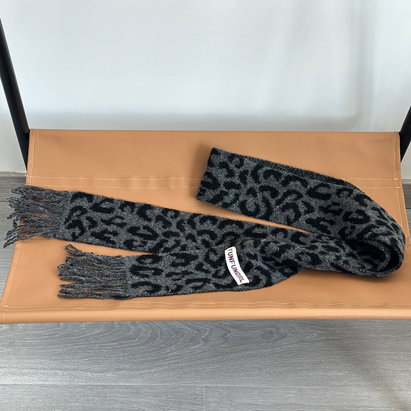 Korean Style High-grade Wool Knitted Small Scarf - image 8