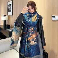 Artificial Cashmere Scarf Elegant Shawl Fashion High Sense - image 4